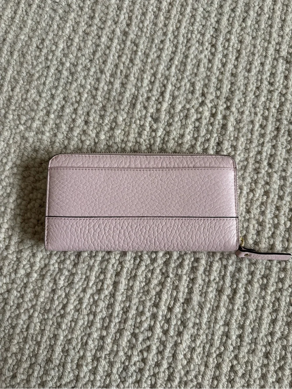 Kate Spade New York Pale Pink Leather Zip Wallet